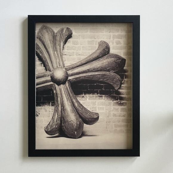 Chrome Hearts vintage wooden cross photo Poster framed 11x14